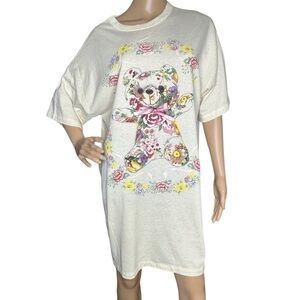 Vintage Milaca teddy bear nightgown O/S